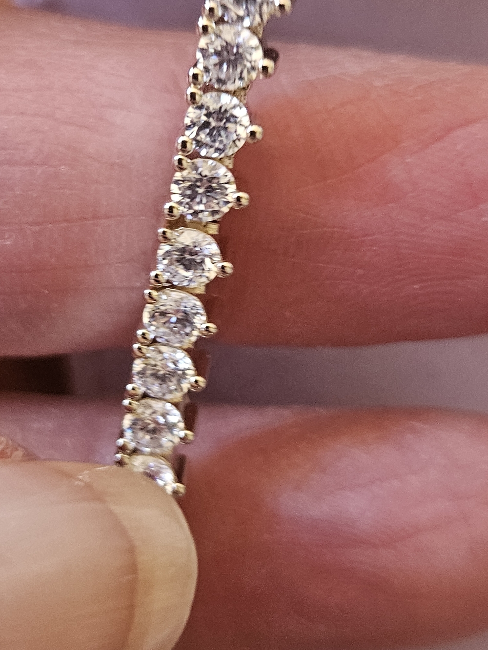 Melinda Maria  Not Your Basic Tennis Choker  Gold|White Diamondettes - Picture 3 of 8